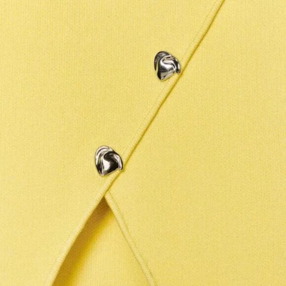 ZARA IRREGULAR BUTTON KNIT DRESS - Picture 7 of 7